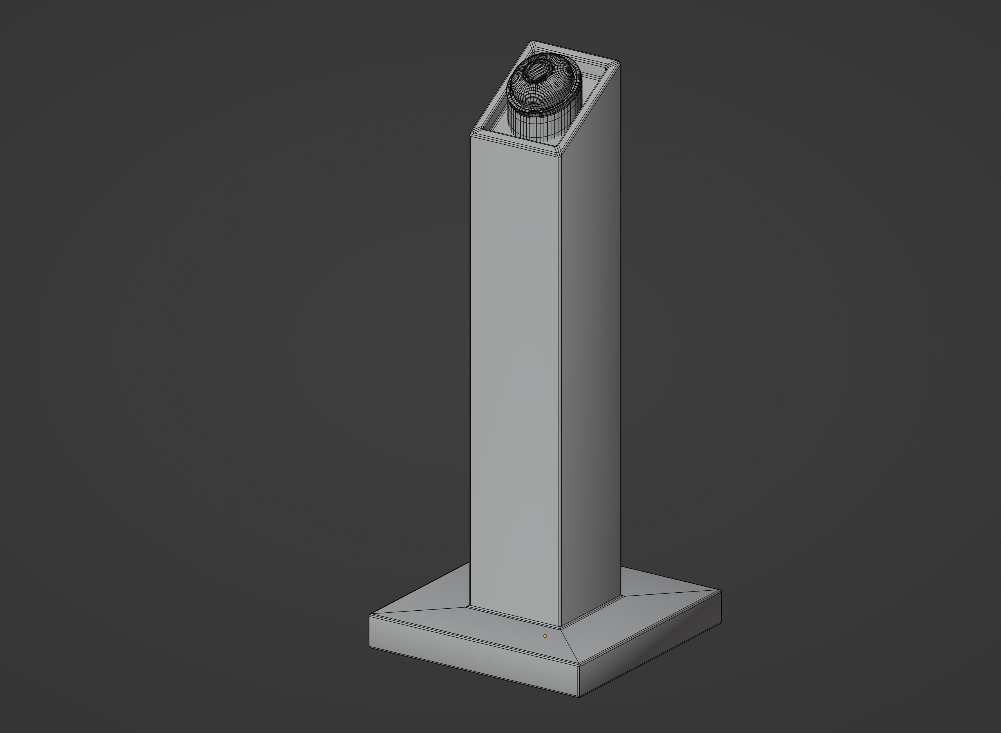 Pedestal Button 3D model_12