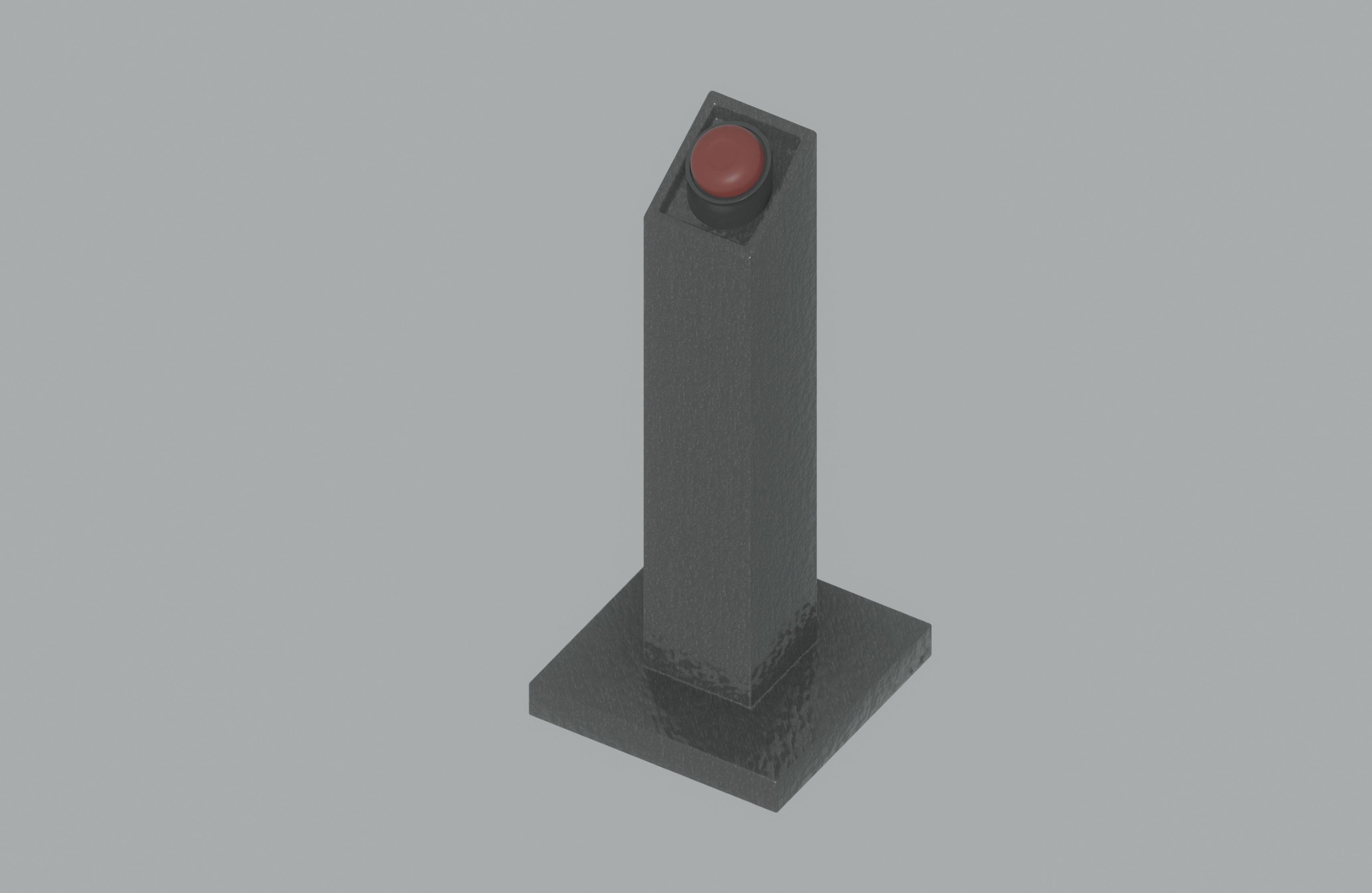 Pedestal Button 3D model_2