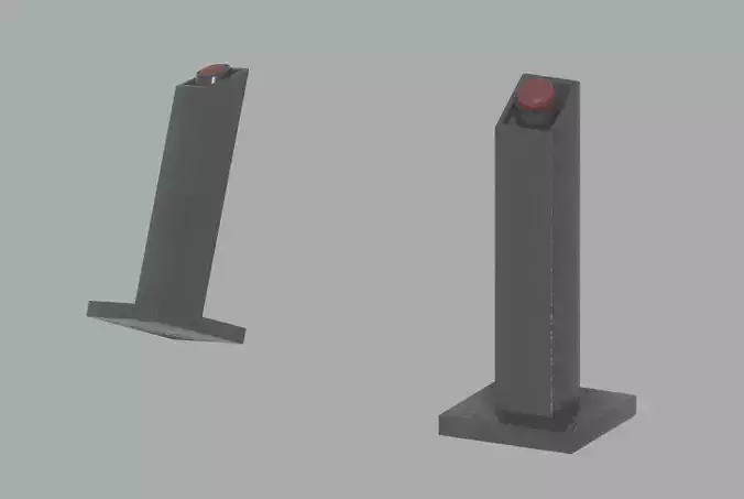 Pedestal Button 3D model
