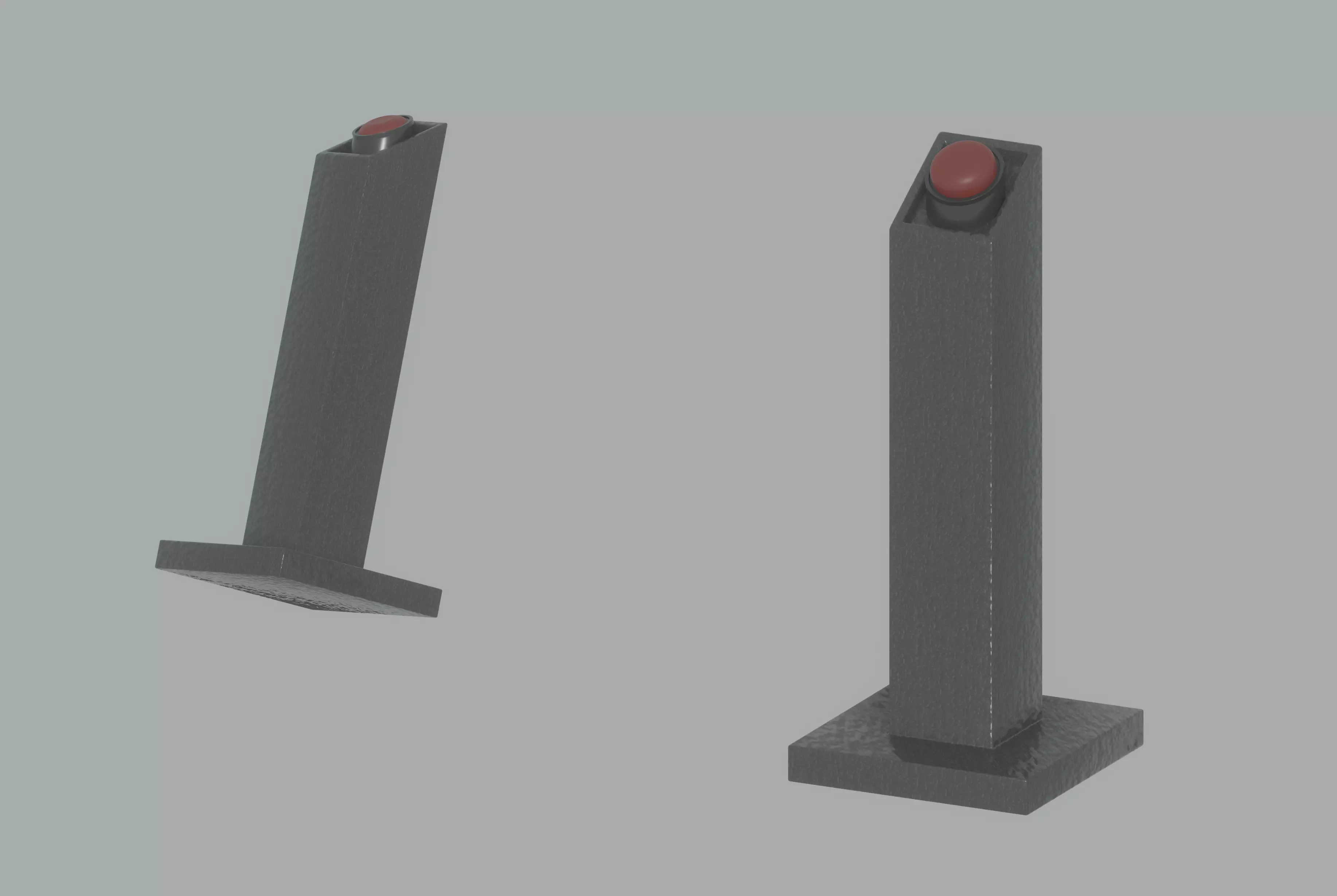 Pedestal Button 3D model_0