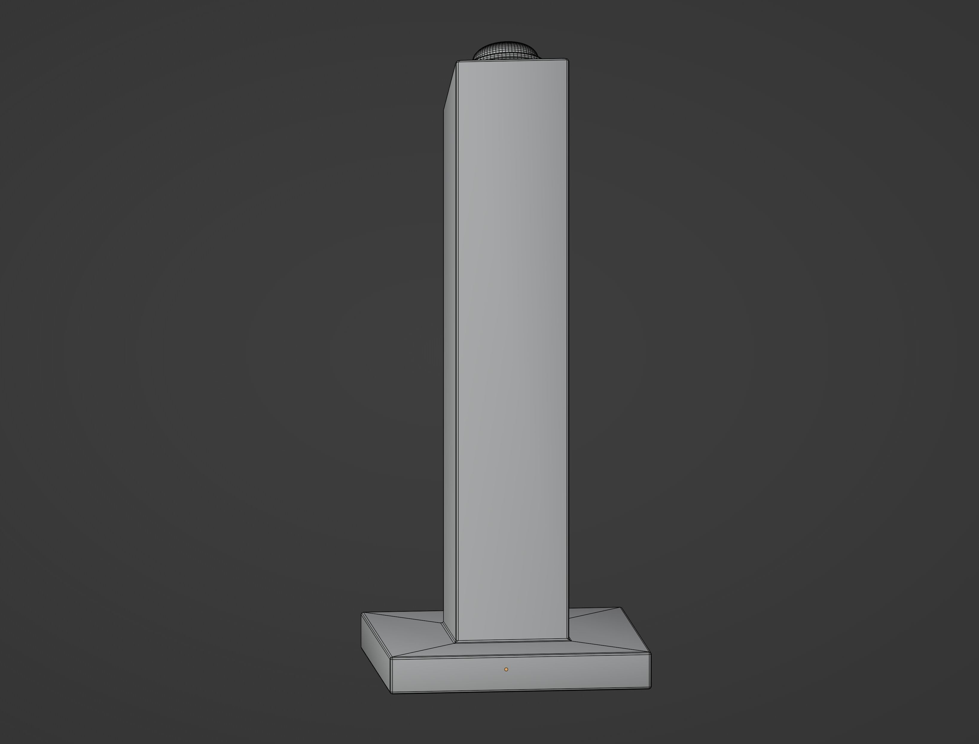 Pedestal Button 3D model_13