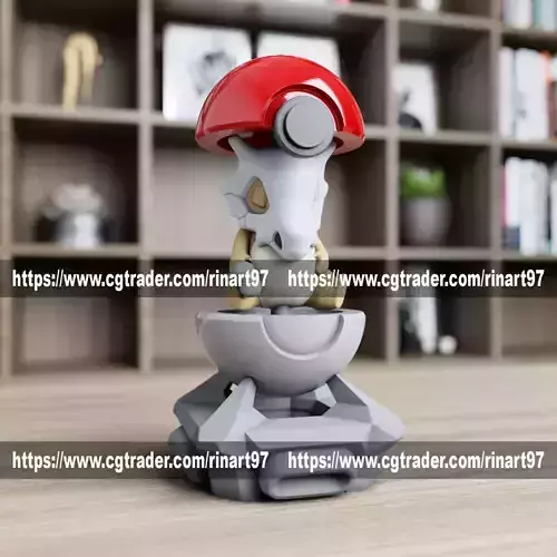 Cubone in the pokeball from Pokemon 3D print model