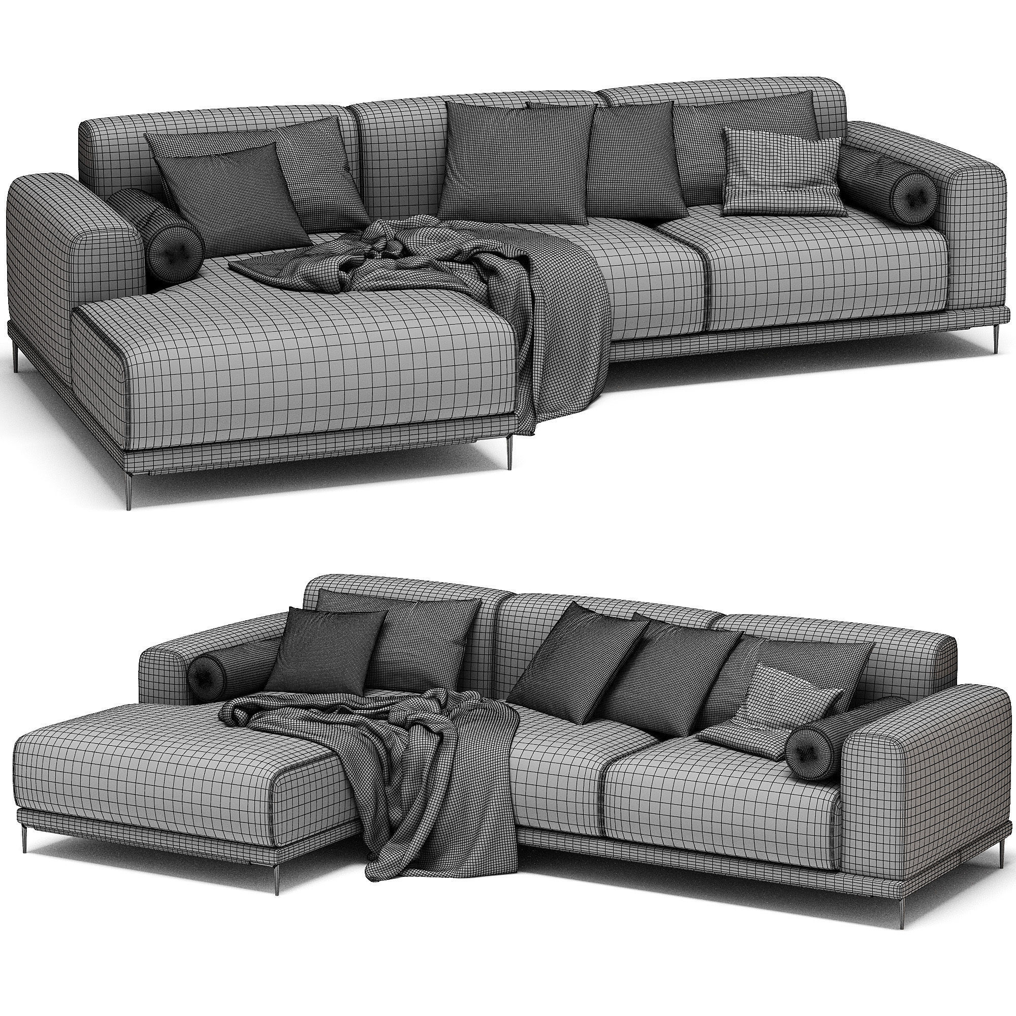 Marlet Corner Sofa 3D model_5