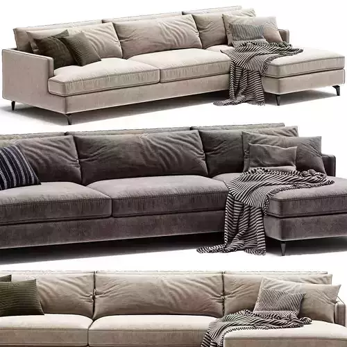 DAVE Sofa bed with chaise longue By Milano Bedding