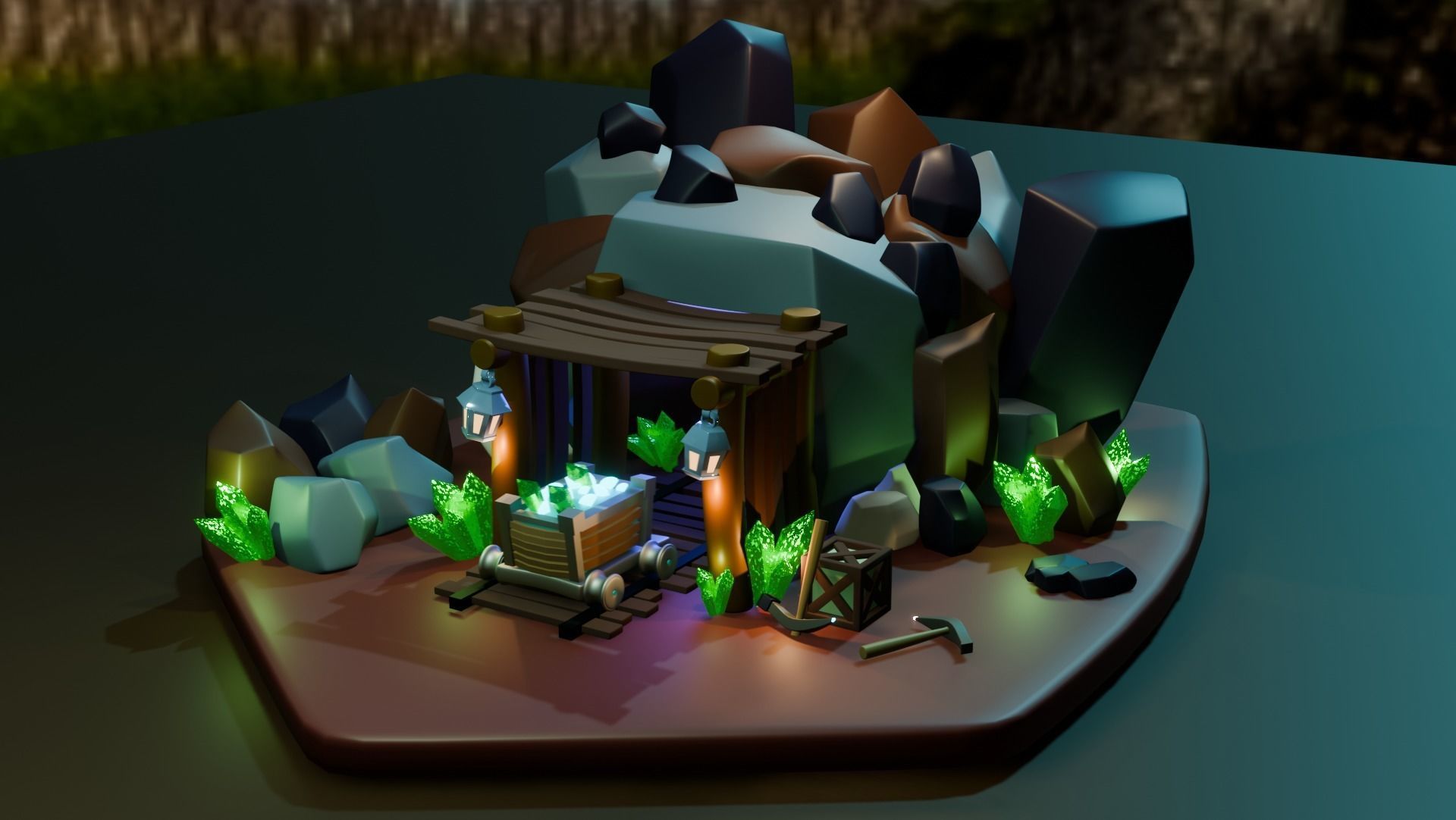 multifilim tunnel wagon 3D model_2