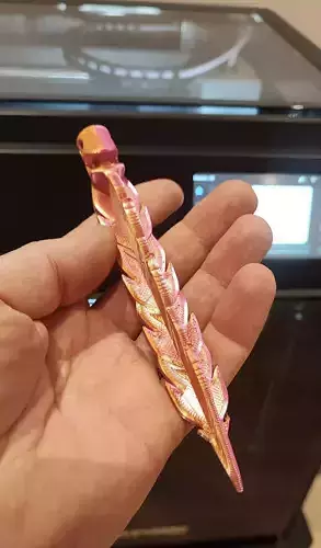 Backpacking feather shaped tent peg