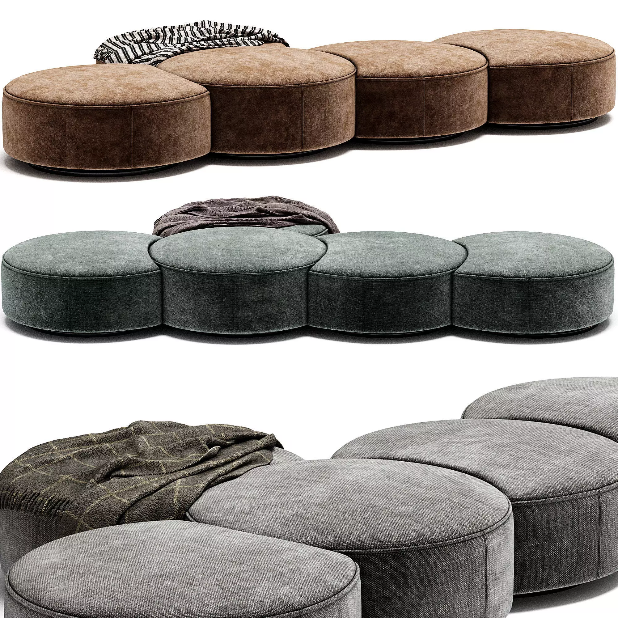 Sofa SEDUTALONGA Bench By Mussi 3D model