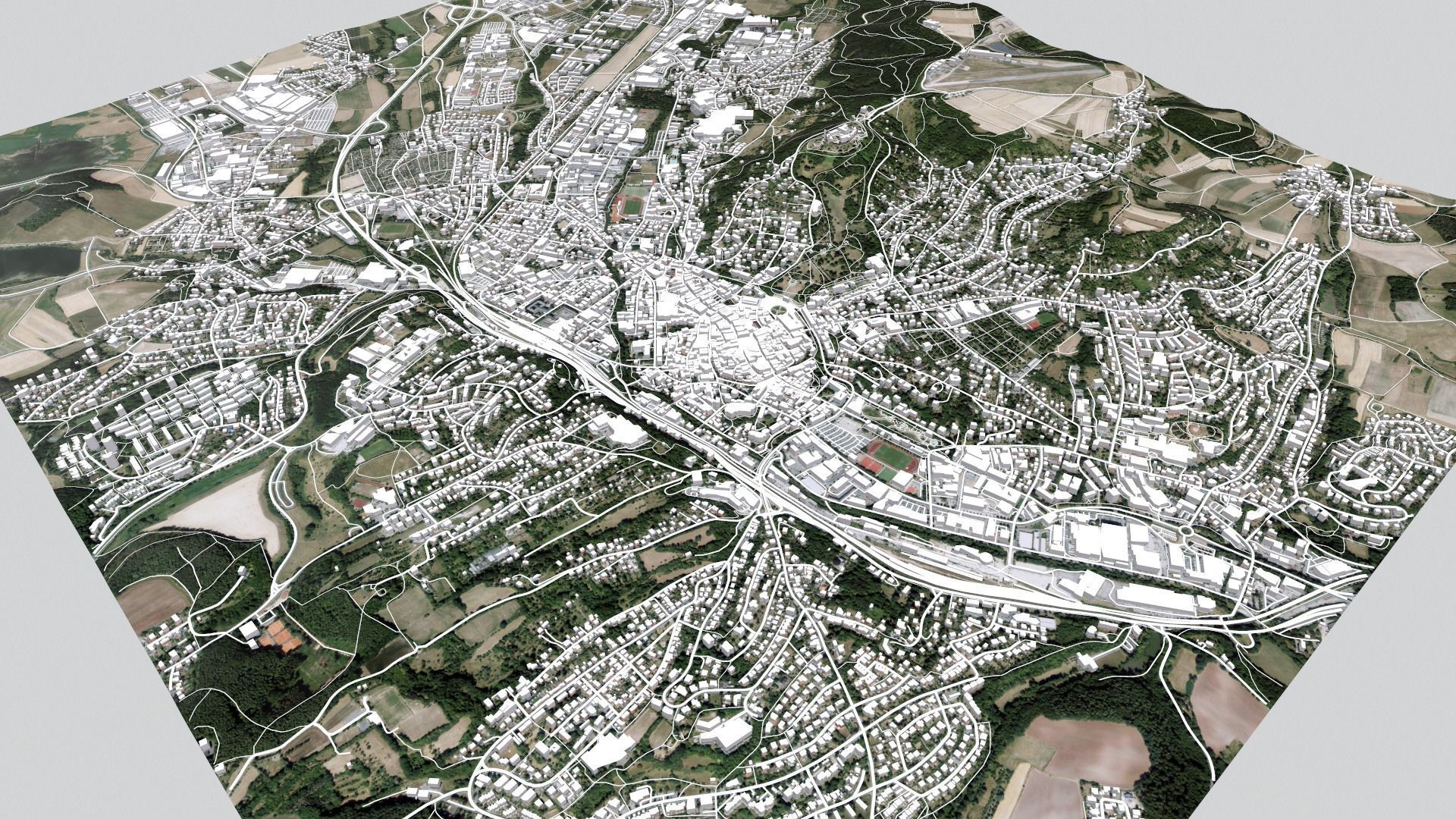 Cityscape Coburg Germany 3D model_7