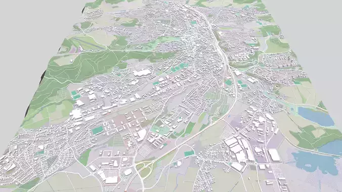 Cityscape Coburg Germany 3D model