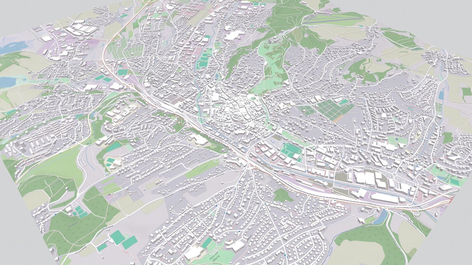 Cityscape Coburg Germany 3D model_9