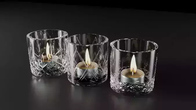 Glass Candle Holders