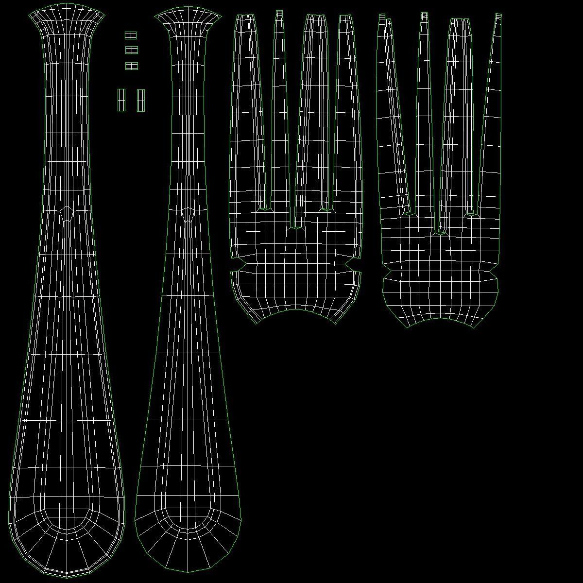 Classic Cutlery Set of 9 Pieces COLLECTION 3D model_28