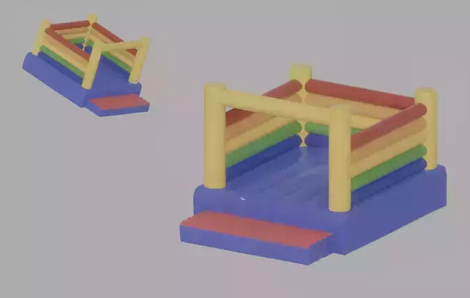 Bouncy Castle Low-poly 3D model
