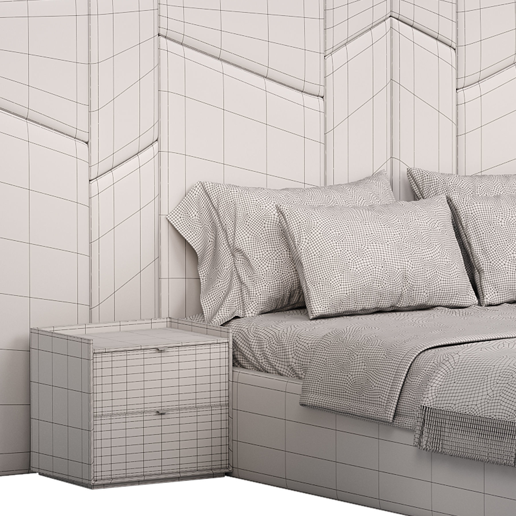 VERCELLI III BED 3D model_3
