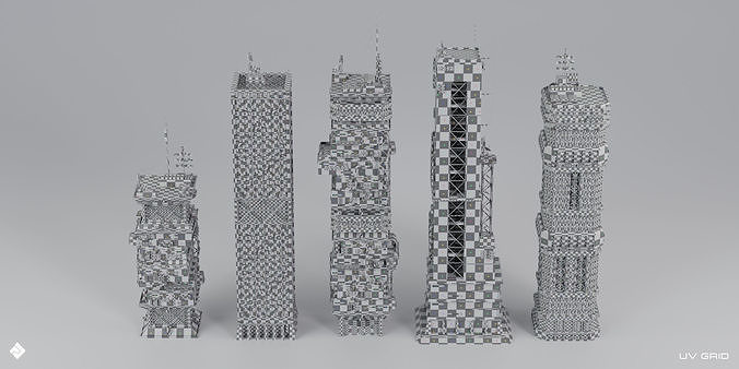 Cyberpunk High Rise - Building  Assets Blender 3D Kitbash Pack   3D model 4