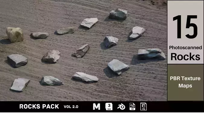 Rocks Pack Photoscanned Low Poly 