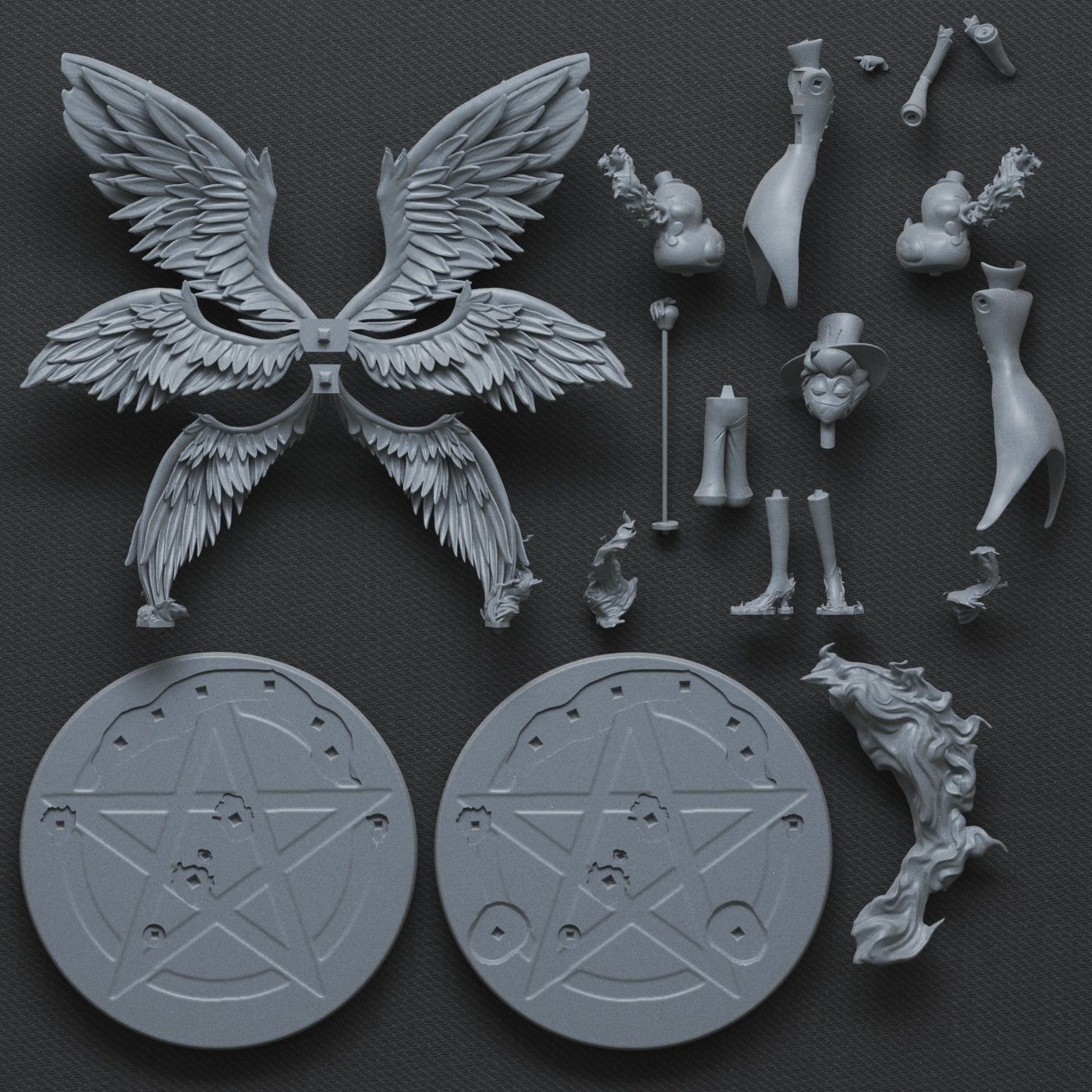 HAZBIN HOTEL - LUCIFER MORNINGSTAR- 3D print model_1