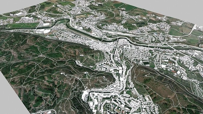 Cityscape Karlovy Vary Czech Republic 3D model 5