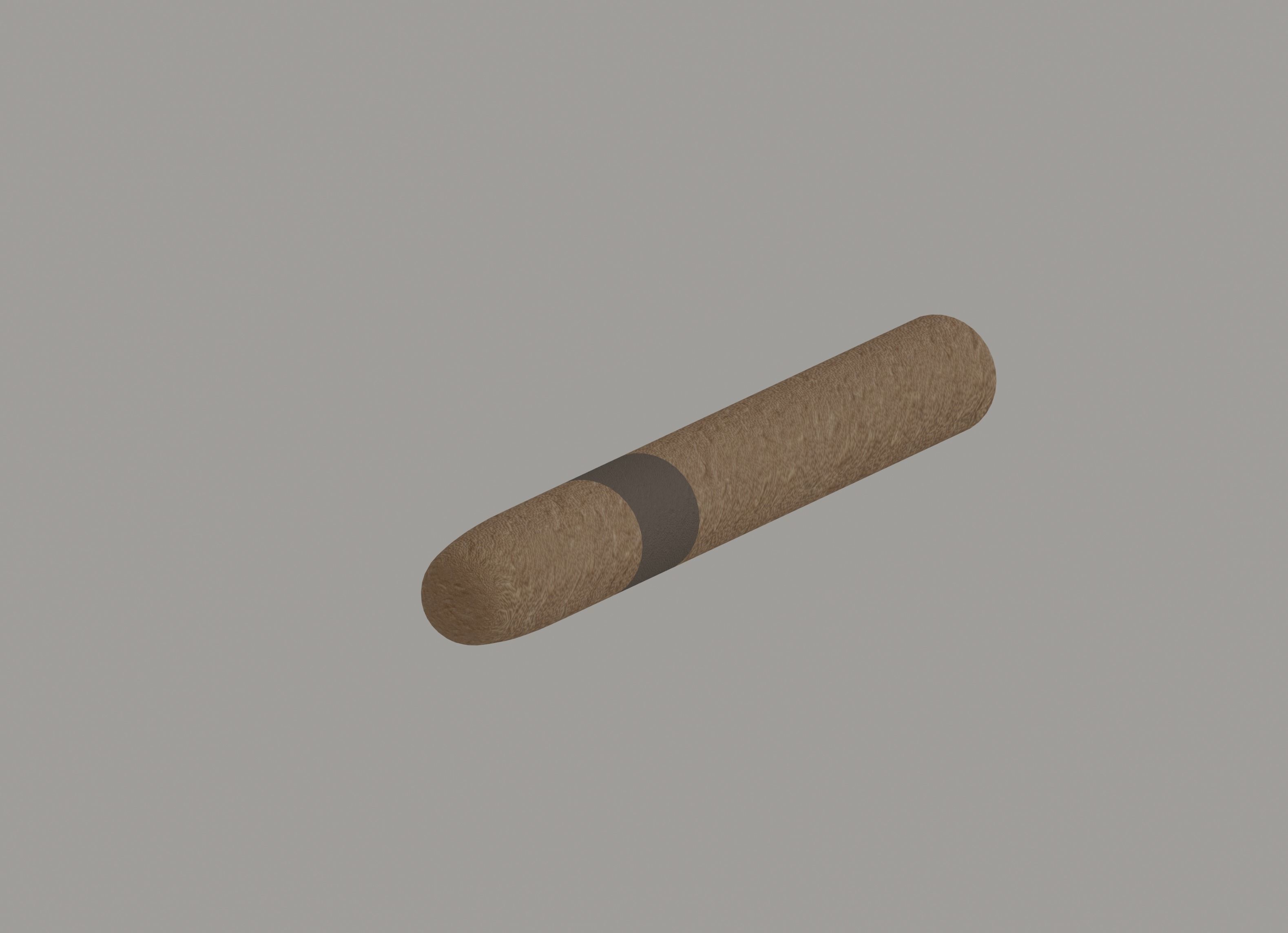 Cigar Low-poly 3D model_8
