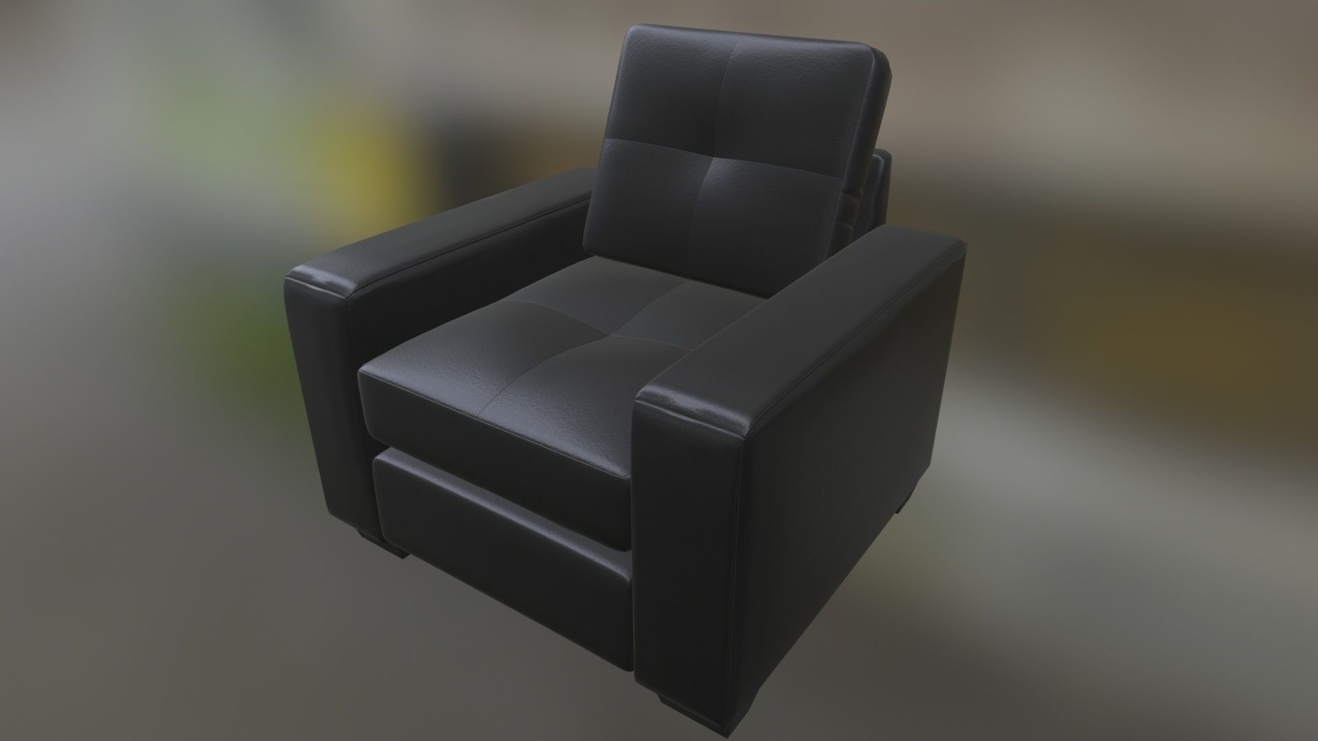 Leather Sofa 3D model_3