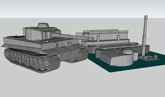 3D Printable German Tiger tank 3D print model