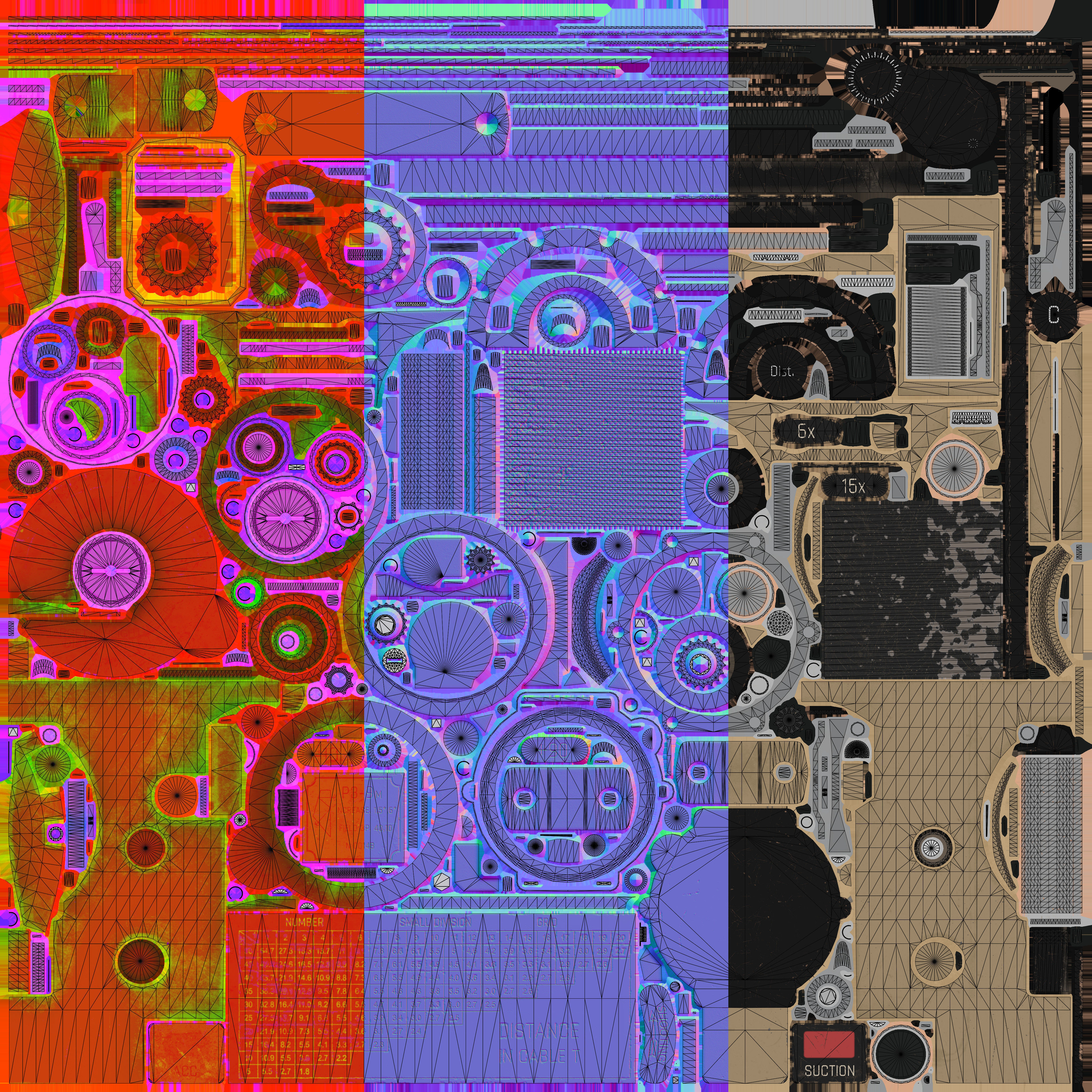 D-2 Submarine Periscope Game Asset Low-poly 3D model_6
