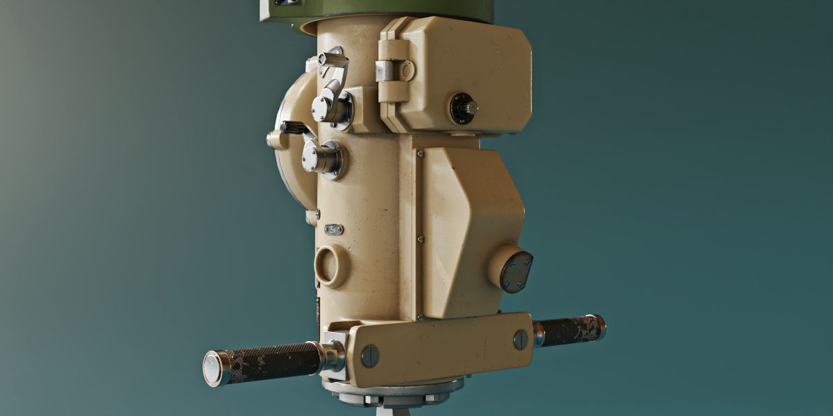 D-2 Submarine Periscope Game Asset Low-poly 3D model_1