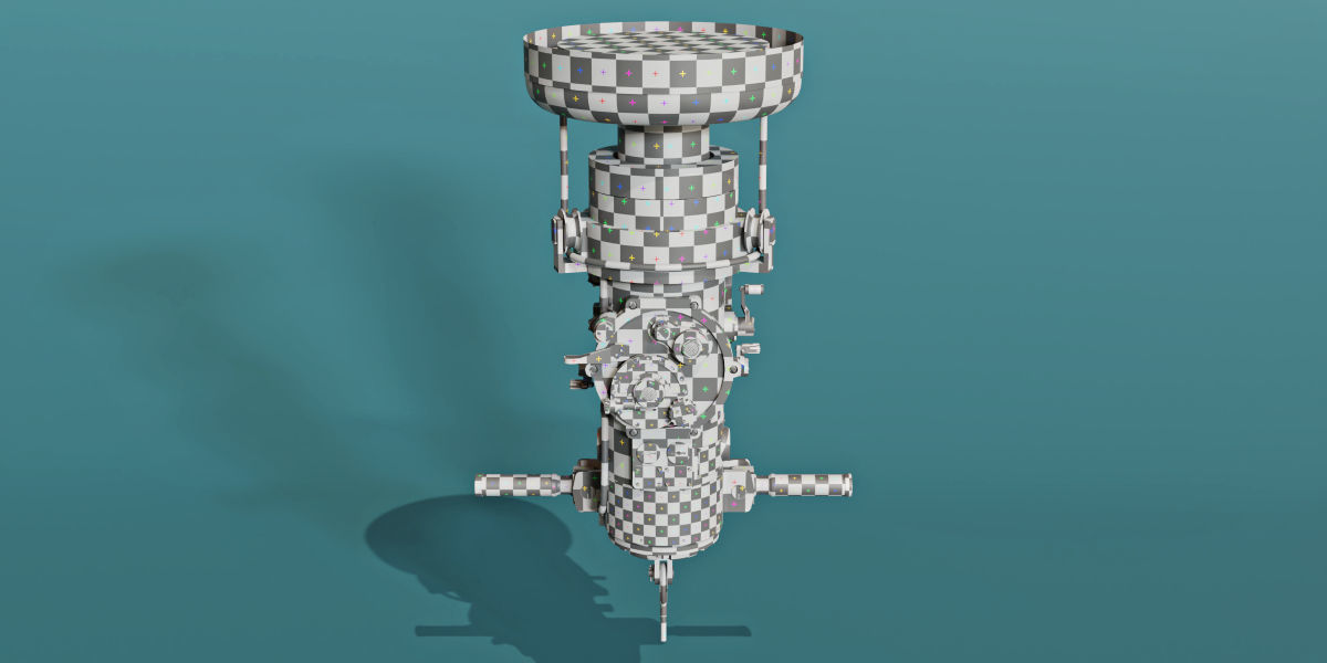 D-2 Submarine Periscope Game Asset Low-poly 3D model_4