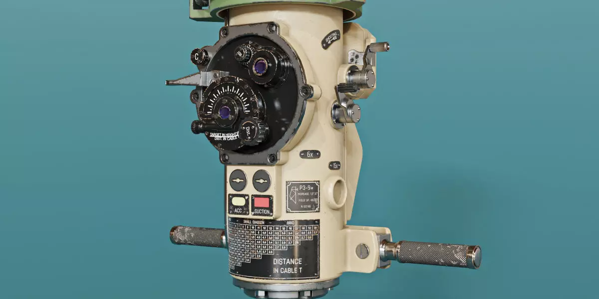 D-2 Submarine Periscope Game Asset Low-poly 3D model_0