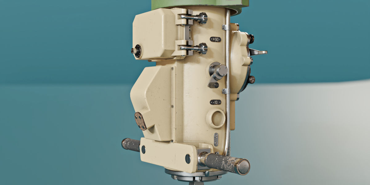 D-2 Submarine Periscope Game Asset Low-poly 3D model_3