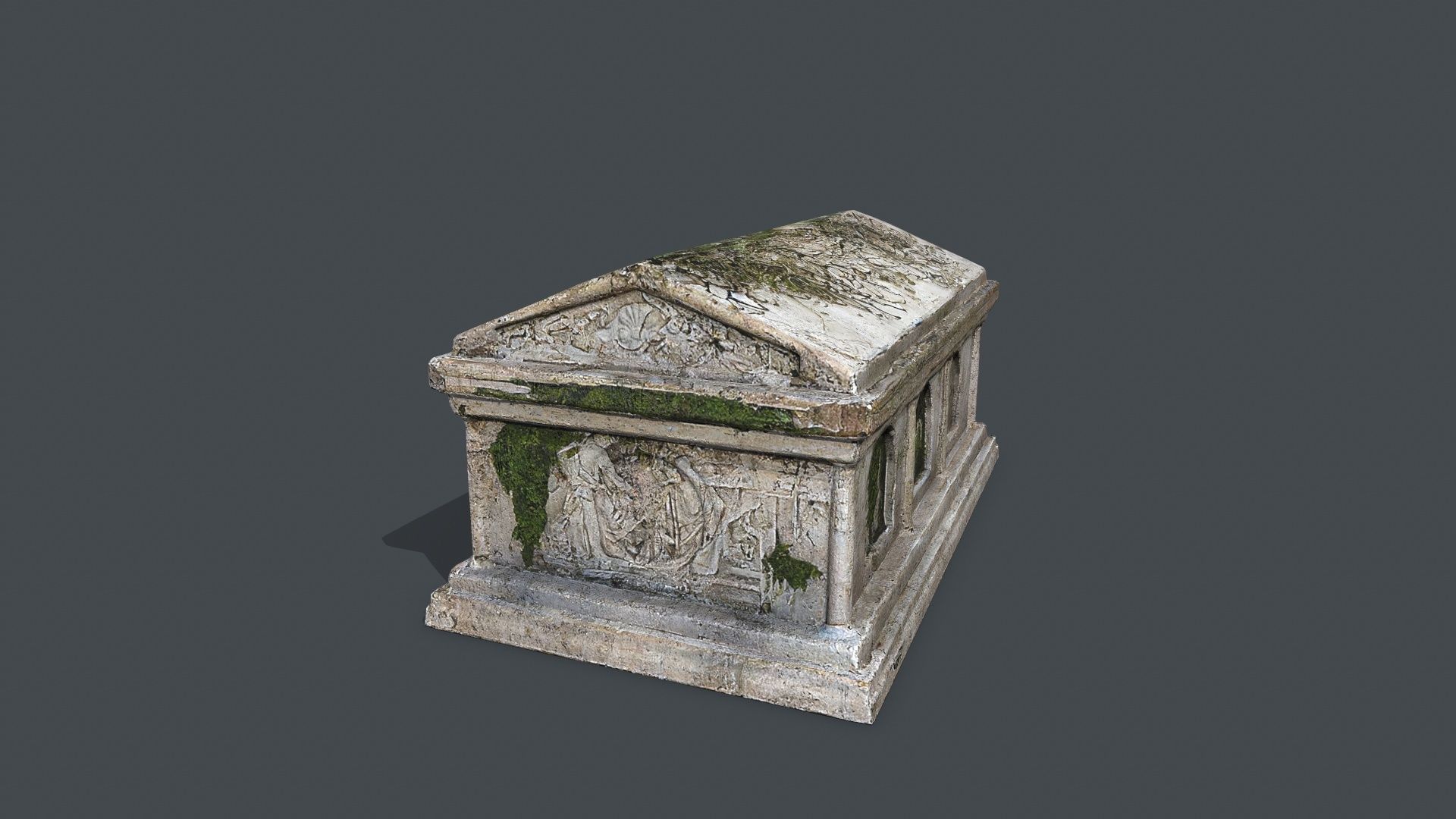 tomb 1 Low-poly 3D model_2