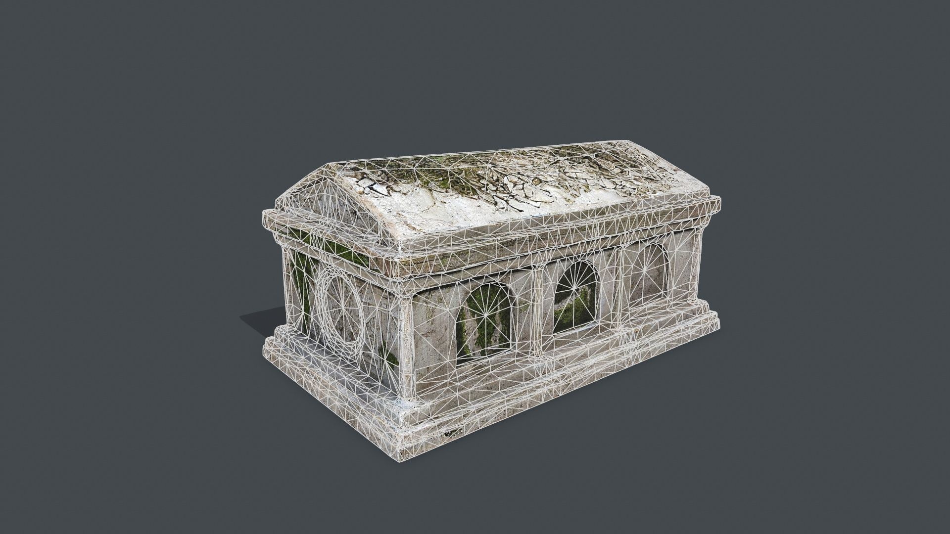 tomb 1 Low-poly 3D model_11