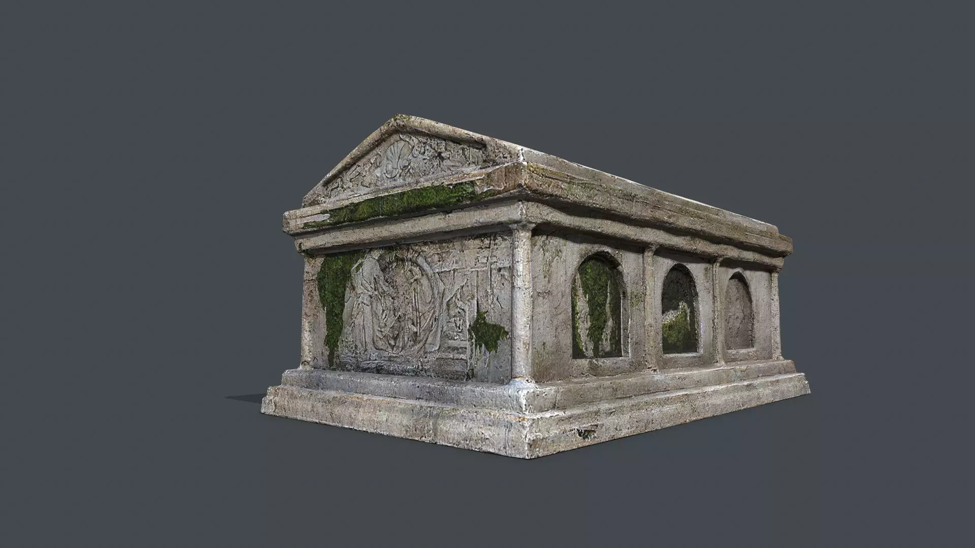 tomb 1 Low-poly 3D model_0