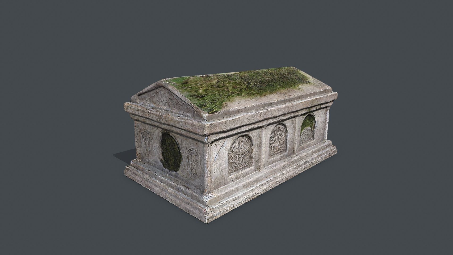 tomb 1 Low-poly 3D model_6