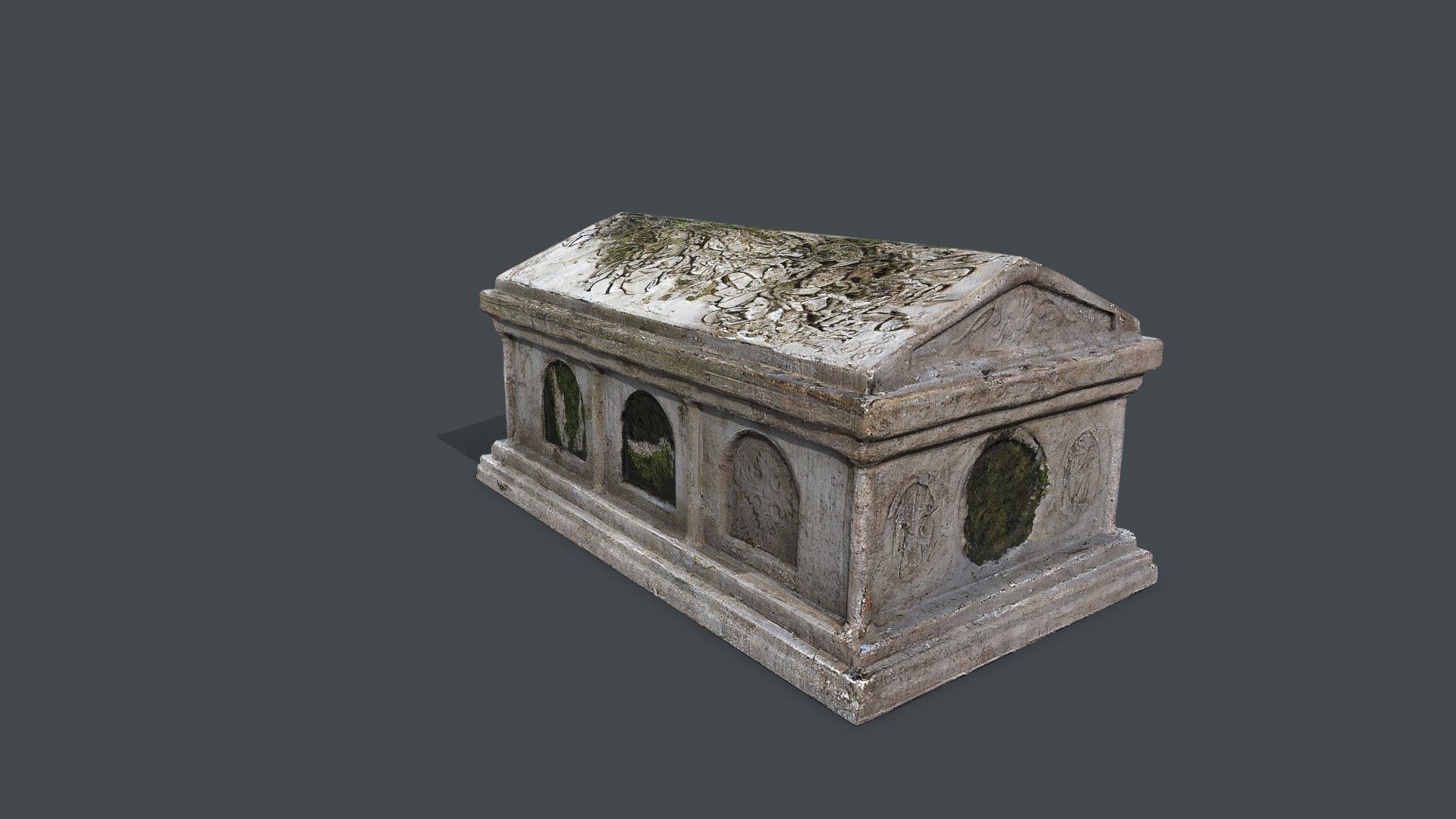 tomb 1 Low-poly 3D model_8