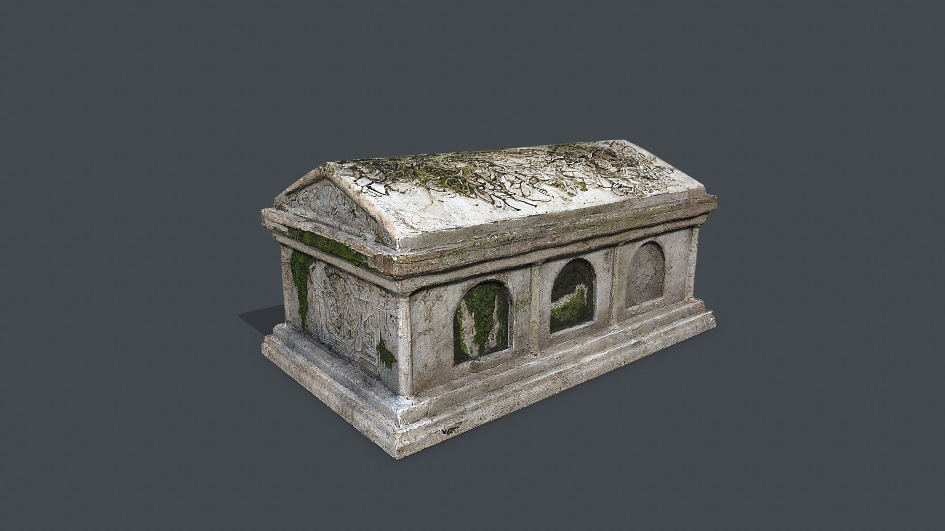 tomb 1 Low-poly 3D model_1