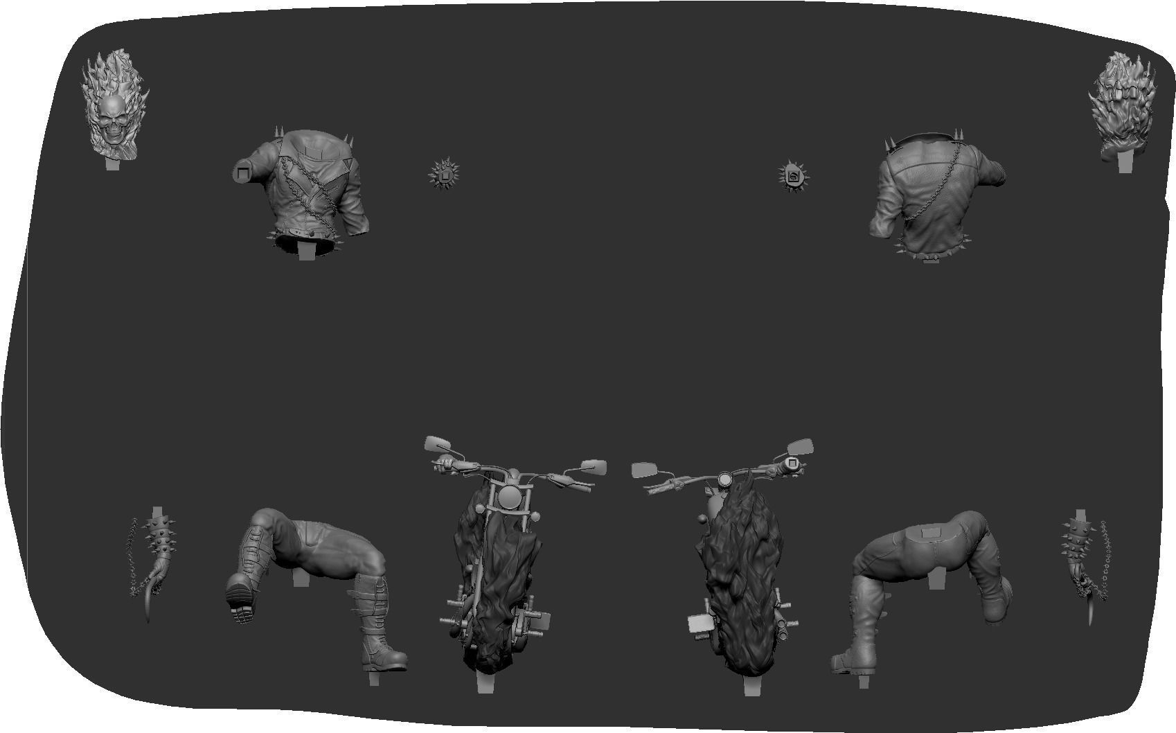 Ghost rider 3D print model_2