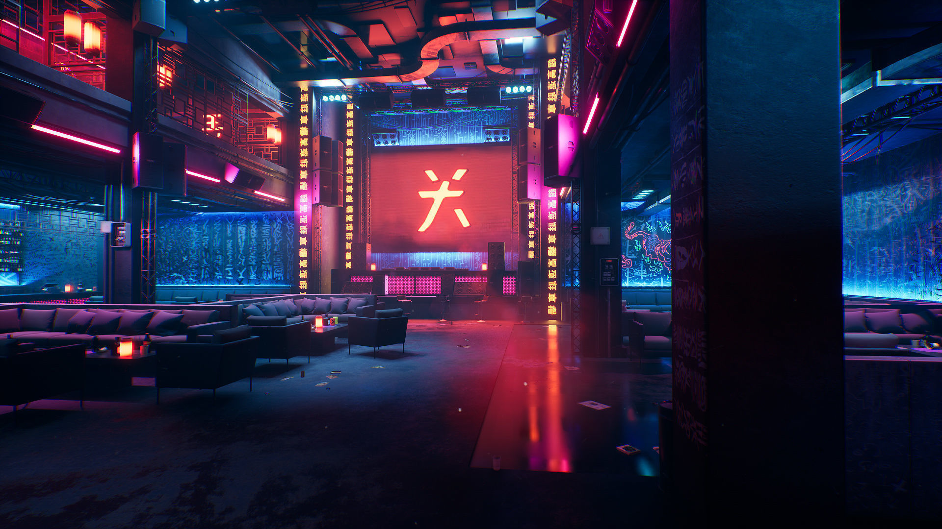 Tokyo Night Club Low-poly 3D model_20