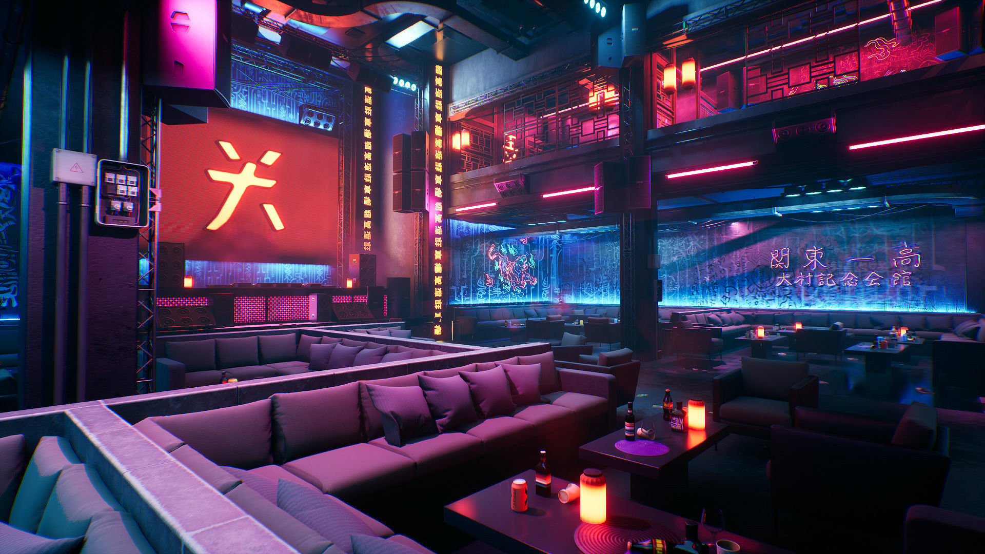 Tokyo Night Club Low-poly 3D model_7