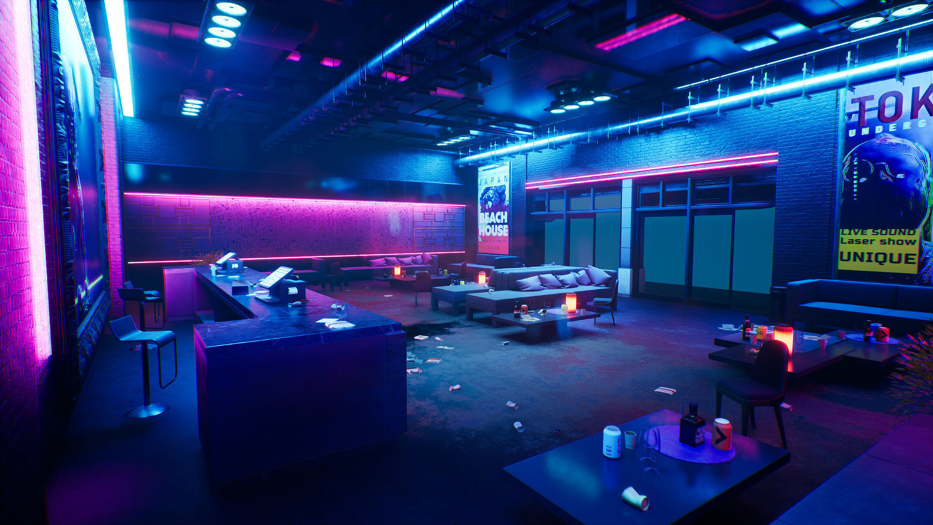 Tokyo Night Club Low-poly 3D model_16