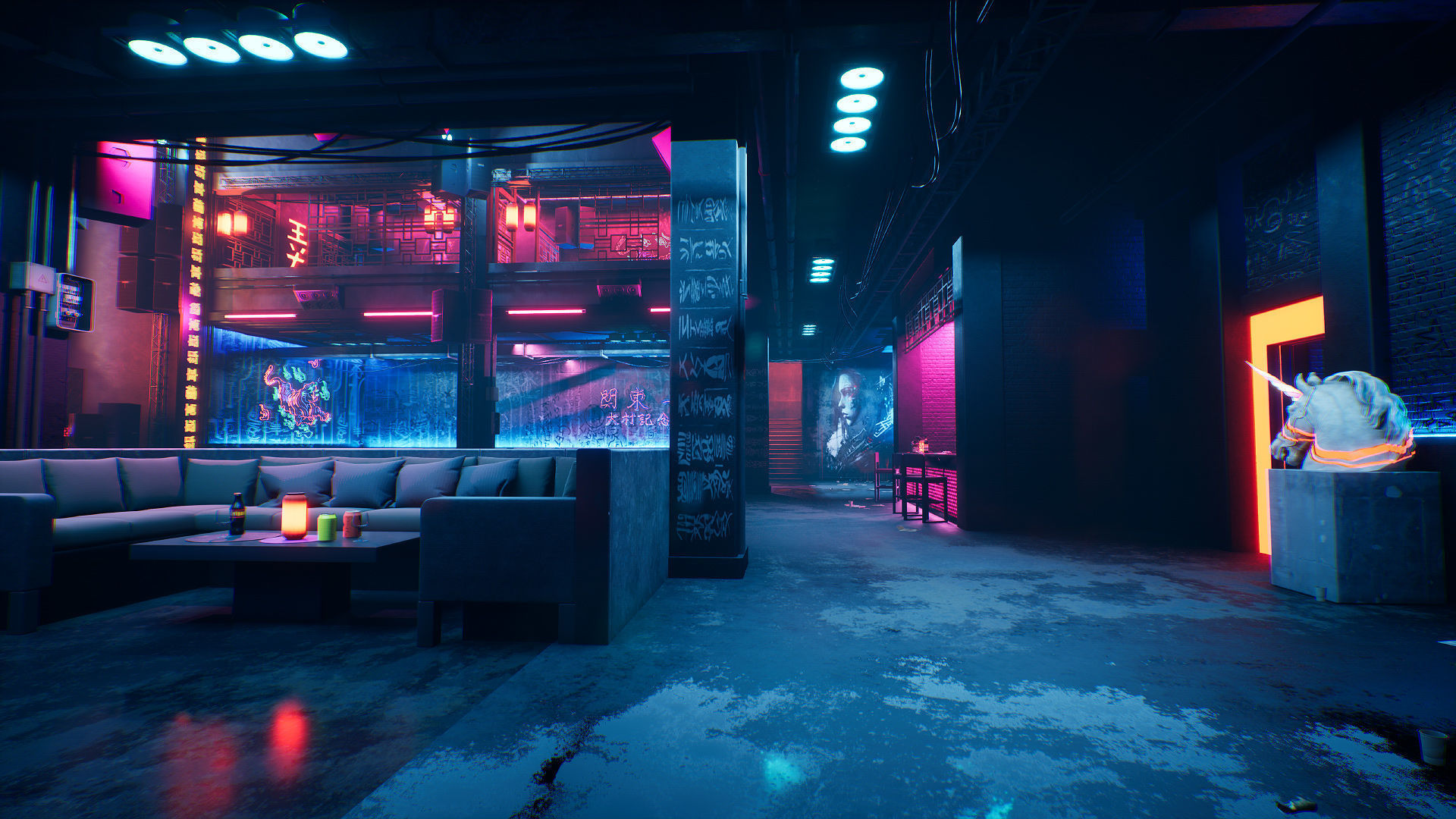 Tokyo Night Club Low-poly 3D model_19