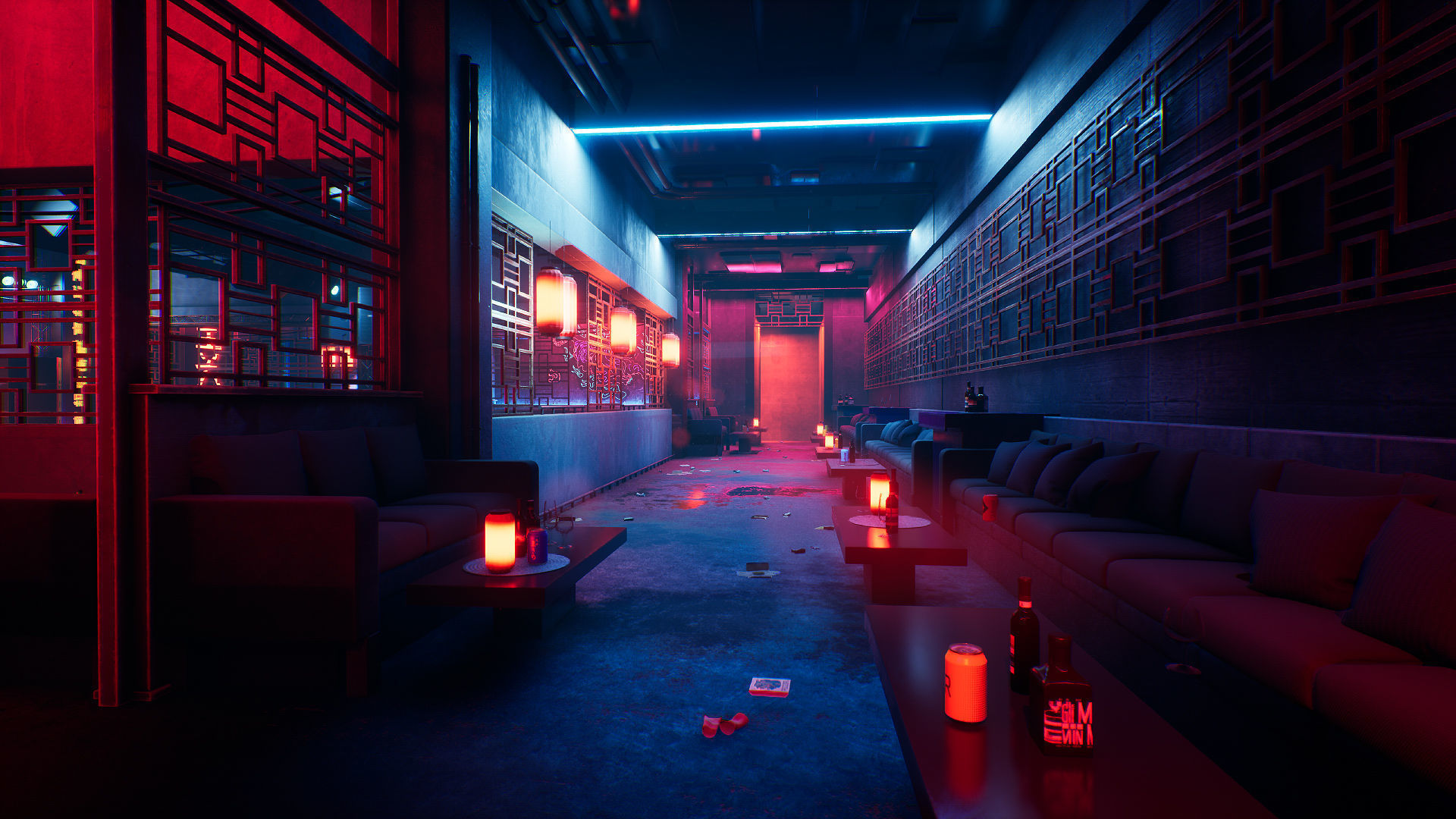 Tokyo Night Club Low-poly 3D model_3