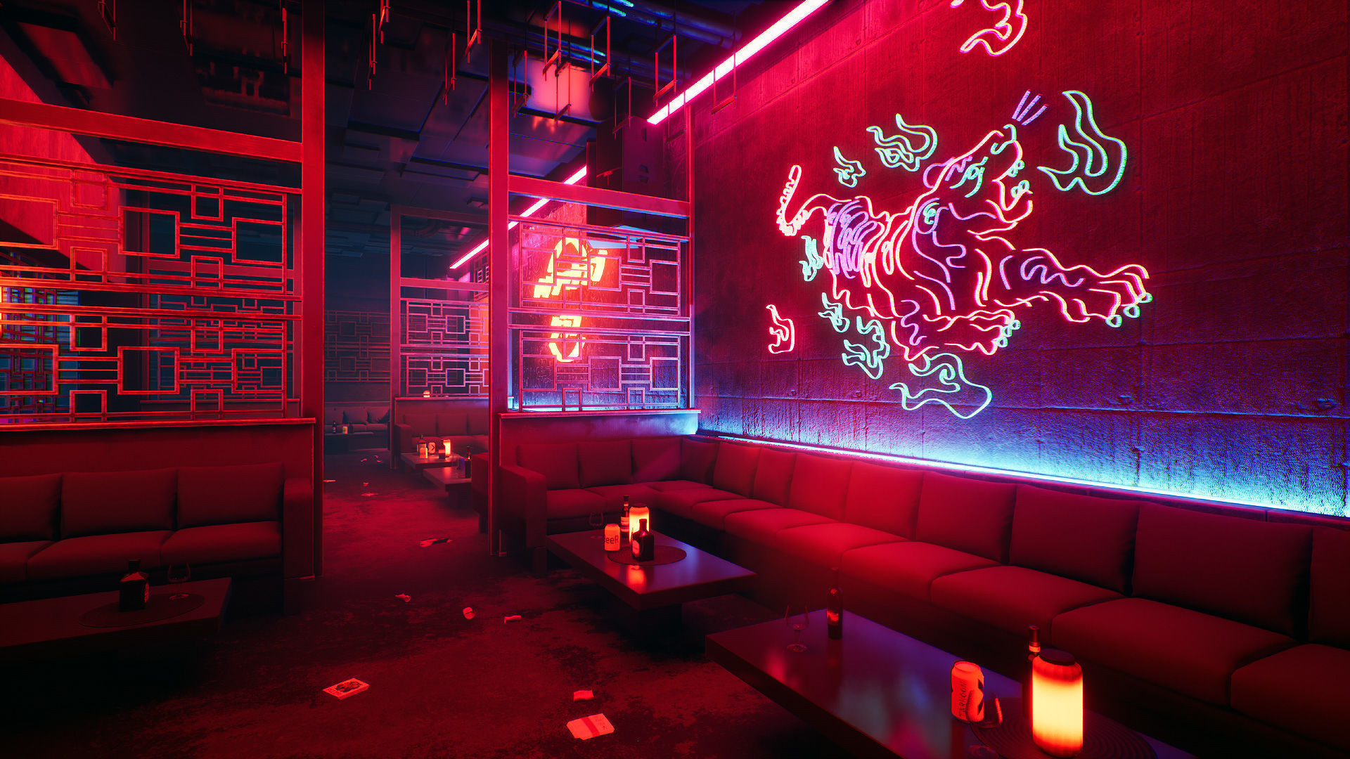 Tokyo Night Club Low-poly 3D model_5