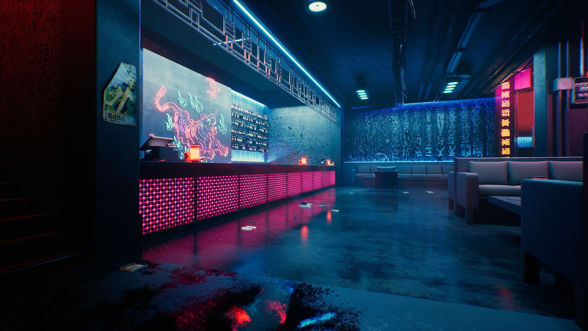 Tokyo Night Club Low-poly 3D model_8