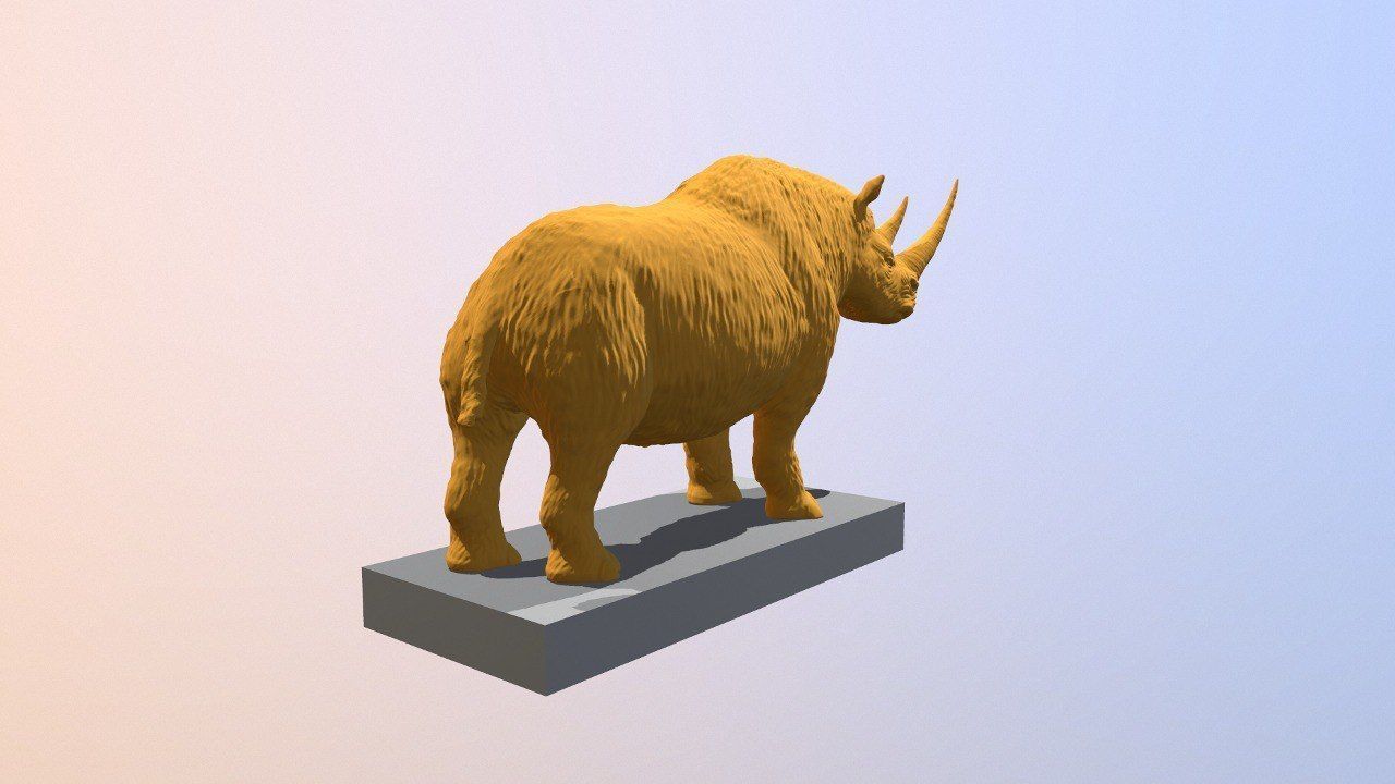 Woolly Rhinoceros Printable model 3D print model_4