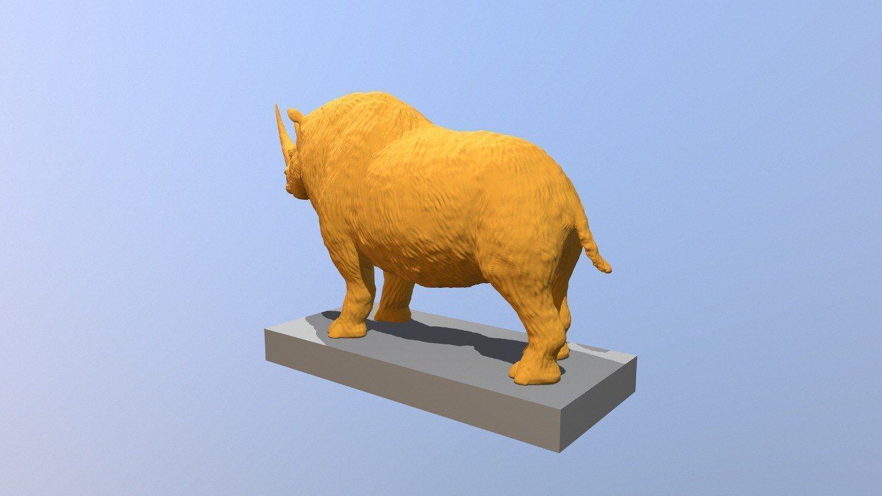 Woolly Rhinoceros Printable model 3D print model_3