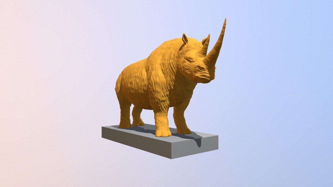 Woolly Rhinoceros Printable model 3D print model_1