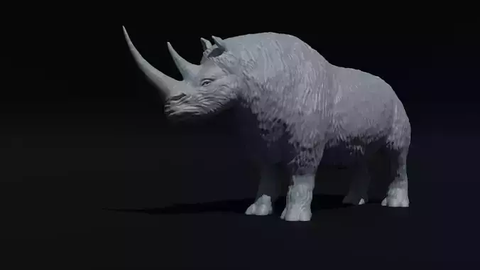 Woolly Rhinoceros Printable model 3D print model