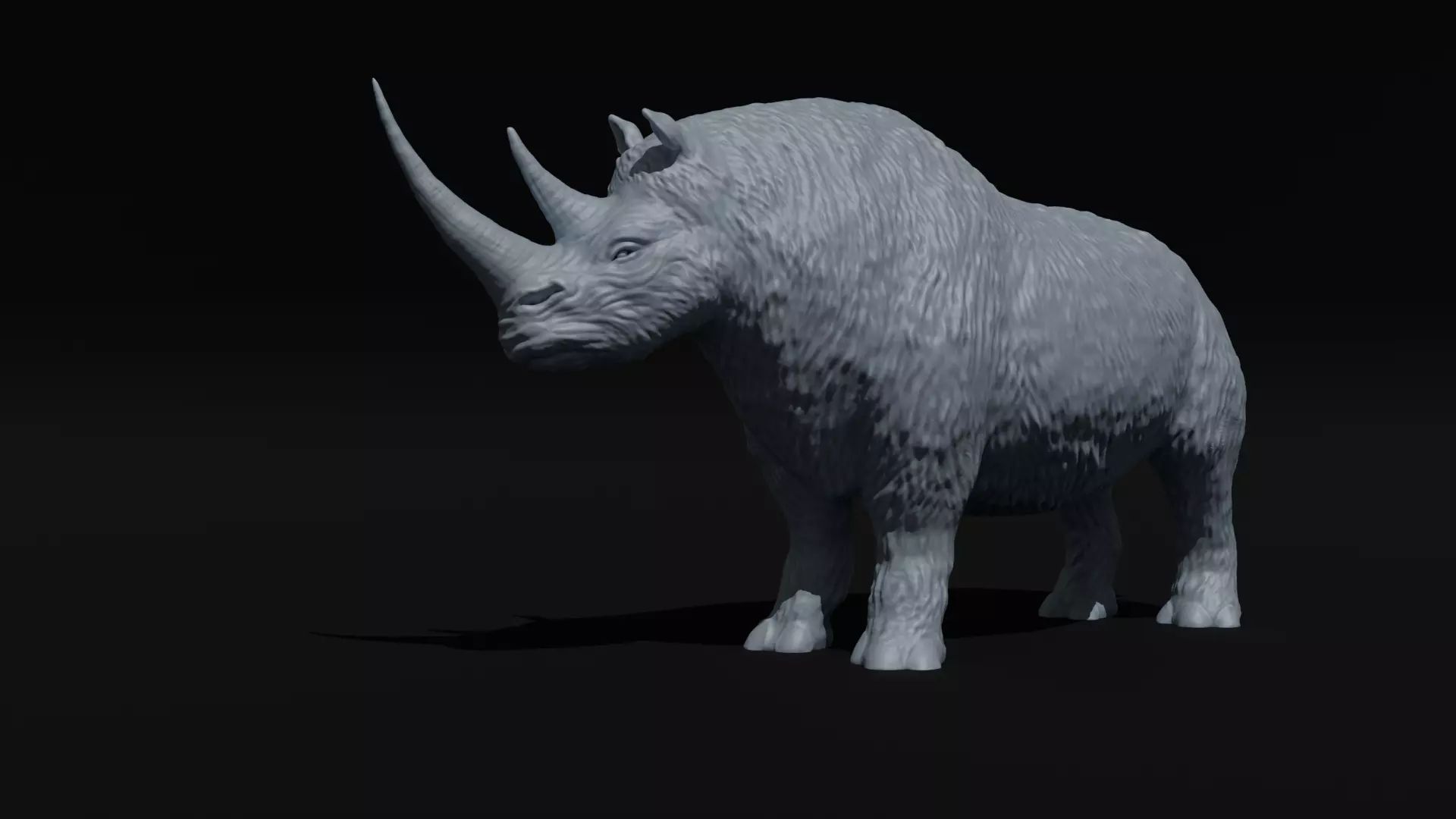 Woolly Rhinoceros Printable model 3D print model_0