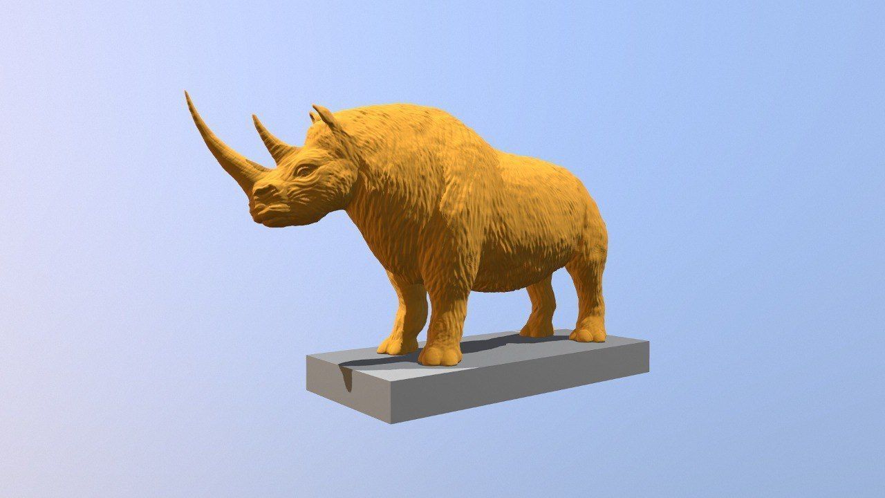 Woolly Rhinoceros Printable model 3D print model_2